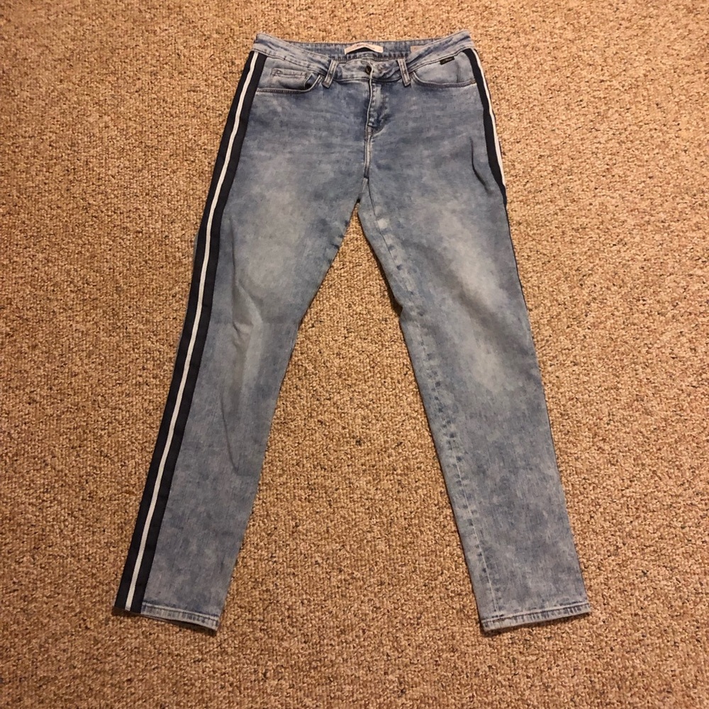 Mavi Ava Boyfriend Jeans With Braided Outer Seam Detail Size 27x29